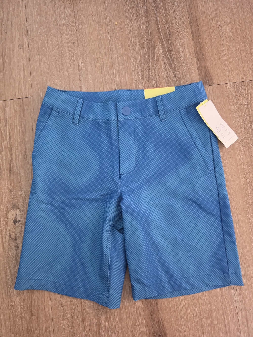 all in motion Boys Teal Blue Flat-Front Golf Shorts 10